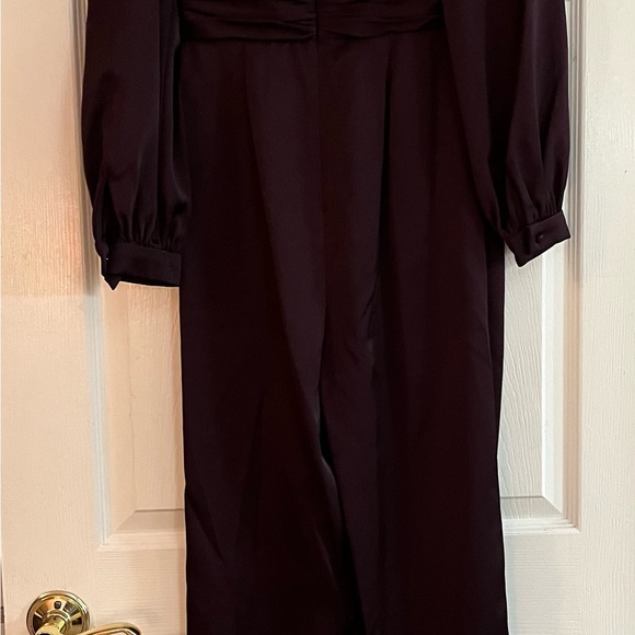 Mac Duggal/IEENA #A2647 NWT Plum Purple Jumpsuit LS Plunging V-Neck - Picture 11 of 13